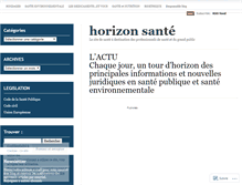 Tablet Screenshot of horizonsante.wordpress.com