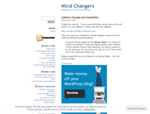 Tablet Screenshot of mindchangers.wordpress.com