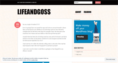 Desktop Screenshot of lifeandgoss.wordpress.com