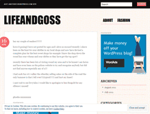 Tablet Screenshot of lifeandgoss.wordpress.com