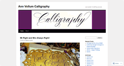 Desktop Screenshot of annvollumcalligraphy.wordpress.com