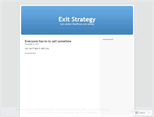 Tablet Screenshot of exitstrategyletter.wordpress.com