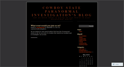 Desktop Screenshot of csparanormalinvestigations.wordpress.com