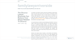 Desktop Screenshot of familylawyerriverside.wordpress.com