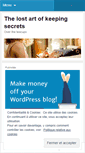 Mobile Screenshot of lostartofkeepingsecrets.wordpress.com