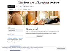 Tablet Screenshot of lostartofkeepingsecrets.wordpress.com
