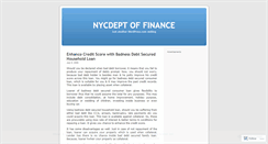 Desktop Screenshot of nycdeptoffinance.wordpress.com