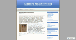 Desktop Screenshot of akcesoriareklamowe.wordpress.com