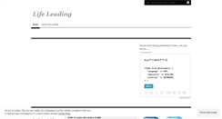 Desktop Screenshot of lifeleading.wordpress.com