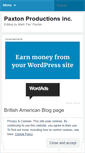 Mobile Screenshot of paxtonproductionsinc.wordpress.com