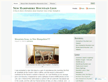 Tablet Screenshot of nhmountainlion.wordpress.com