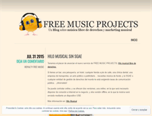 Tablet Screenshot of freemusicprojects.wordpress.com
