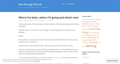 Desktop Screenshot of notenoughwords.wordpress.com