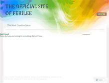 Tablet Screenshot of ferilee.wordpress.com
