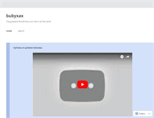 Tablet Screenshot of bubyxax.wordpress.com
