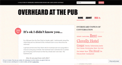 Desktop Screenshot of overheardatthepub.wordpress.com