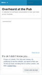 Mobile Screenshot of overheardatthepub.wordpress.com