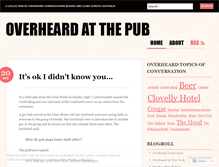 Tablet Screenshot of overheardatthepub.wordpress.com