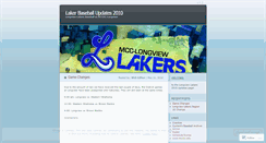 Desktop Screenshot of lakerbaseball.wordpress.com