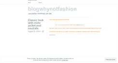 Desktop Screenshot of blogwhynotfashion.wordpress.com