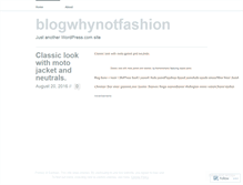 Tablet Screenshot of blogwhynotfashion.wordpress.com