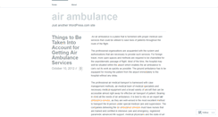 Desktop Screenshot of ambulanceair.wordpress.com