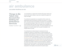 Tablet Screenshot of ambulanceair.wordpress.com