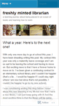 Mobile Screenshot of freshlymintedlibrarian.wordpress.com