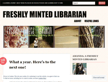 Tablet Screenshot of freshlymintedlibrarian.wordpress.com