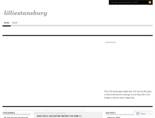 Tablet Screenshot of lilliestansbury.wordpress.com