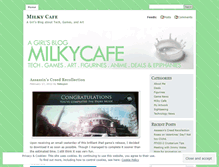 Tablet Screenshot of milkycafe.wordpress.com