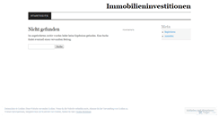 Desktop Screenshot of immobilieninvestitionen.wordpress.com