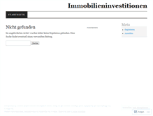 Tablet Screenshot of immobilieninvestitionen.wordpress.com