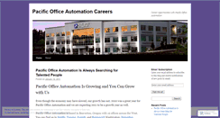 Desktop Screenshot of pacificofficecareers.wordpress.com