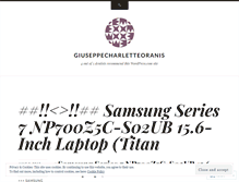 Tablet Screenshot of giuseppecharletteoranis.wordpress.com