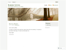 Tablet Screenshot of karmicliving.wordpress.com