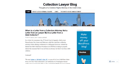 Desktop Screenshot of collectionlawyer.wordpress.com