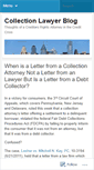 Mobile Screenshot of collectionlawyer.wordpress.com