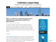 Tablet Screenshot of collectionlawyer.wordpress.com