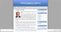 Desktop Screenshot of globalspeakersagency.wordpress.com