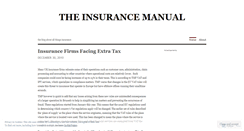 Desktop Screenshot of insurancemanual.wordpress.com