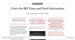 Desktop Screenshot of oweirsneedtaxdebthelp.wordpress.com