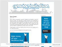 Tablet Screenshot of genuineimitationgallery.wordpress.com