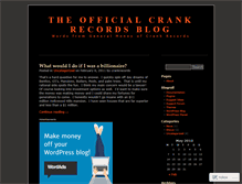 Tablet Screenshot of crankrecords.wordpress.com
