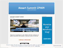 Tablet Screenshot of mosartsummitcph09.wordpress.com