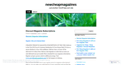 Desktop Screenshot of newcheapmagazines.wordpress.com