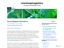 Tablet Screenshot of newcheapmagazines.wordpress.com