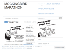 Tablet Screenshot of mockingbirdmarathon.wordpress.com