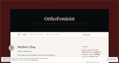 Desktop Screenshot of orthofeminist.wordpress.com