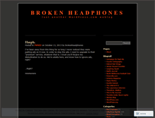 Tablet Screenshot of brokenheadphones.wordpress.com